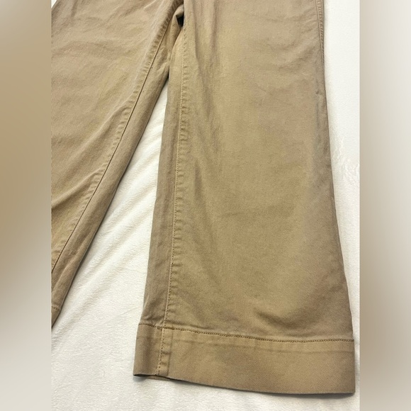 GAP Women’s Beige Tan Khaki High Rise Wide Leg Crop Trousers Pants Size 8 - Picture 3 of 16